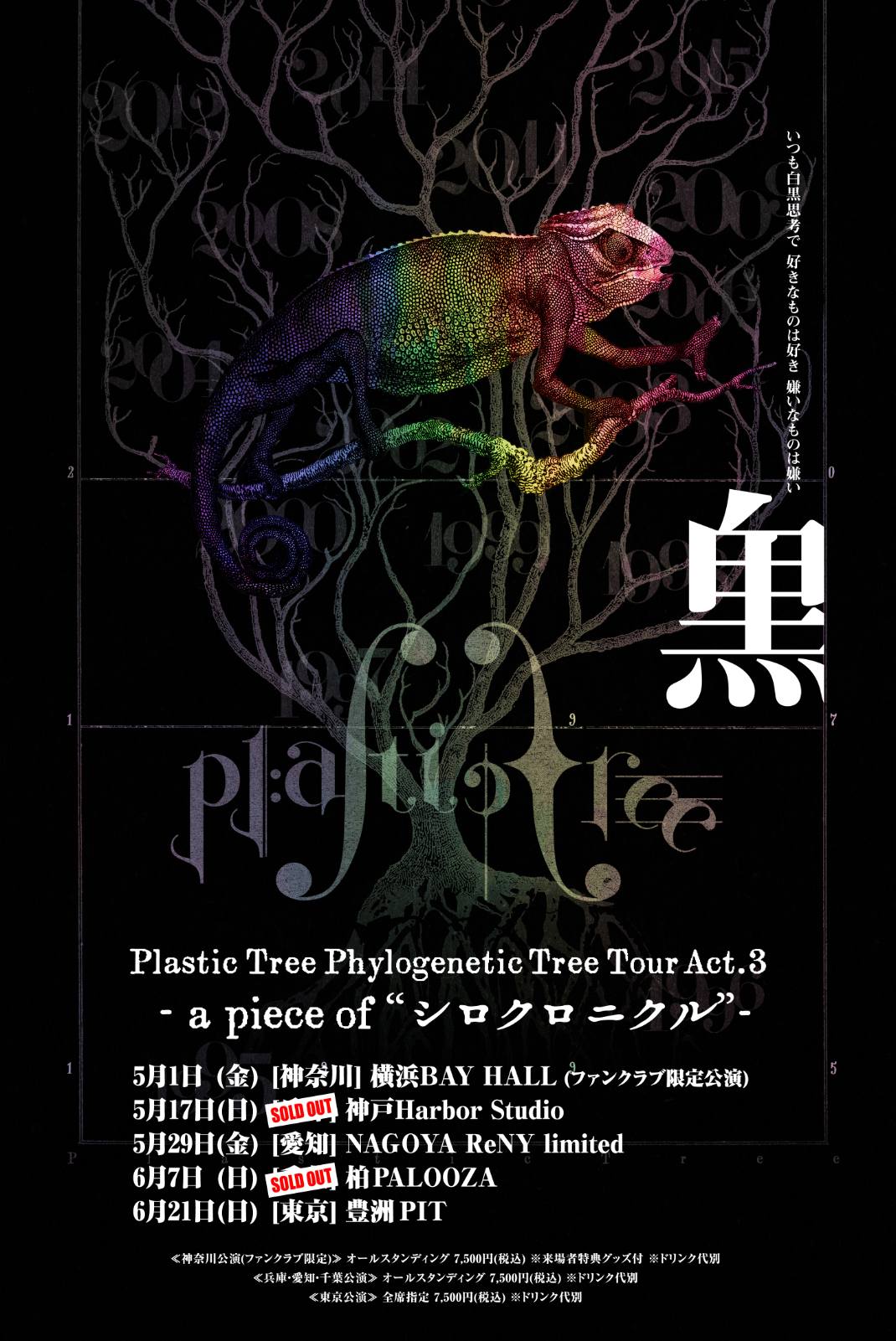 神戸市 ロック ライブ情報 Plastic Tree Phylogenetic Tree Tour Act.3
