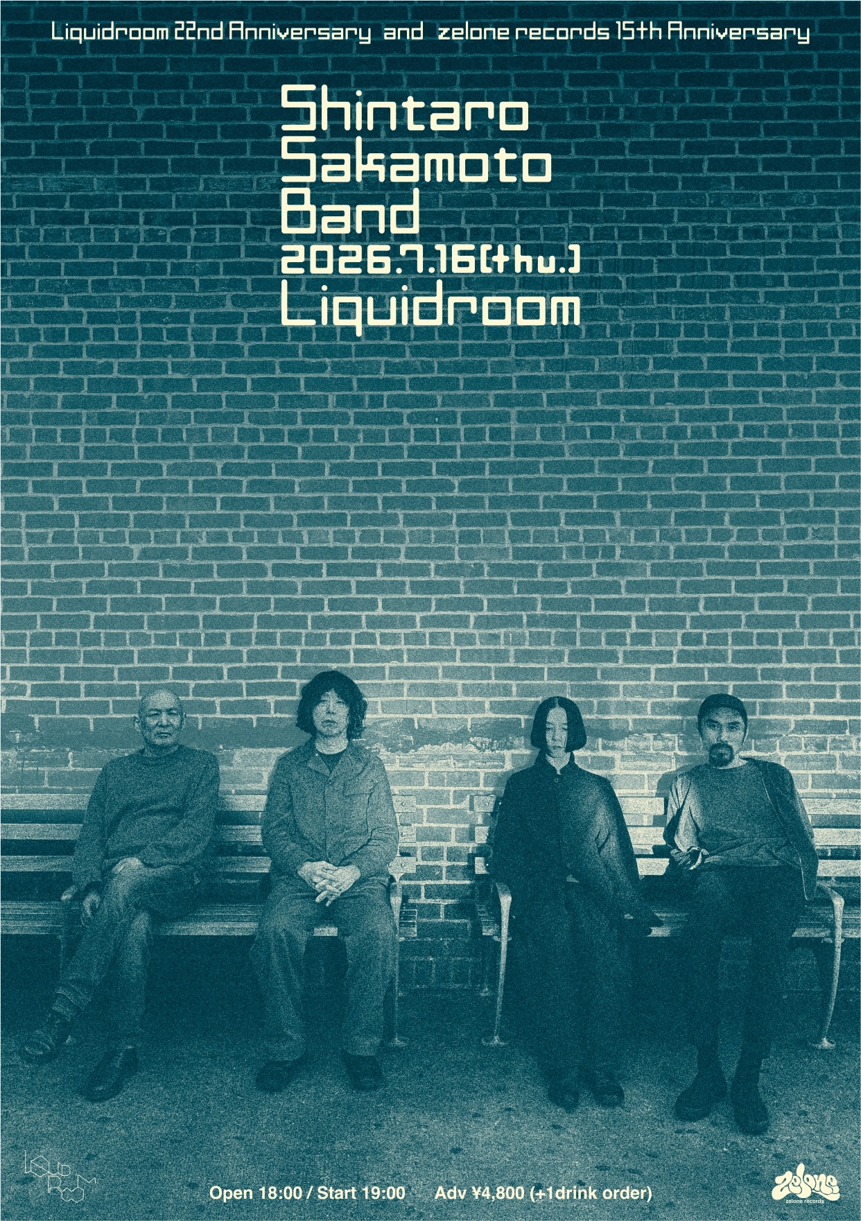 東京都23区 ロック ライブ情報 坂本慎太郎LIVE2026 LIQUIDROOM 22nd